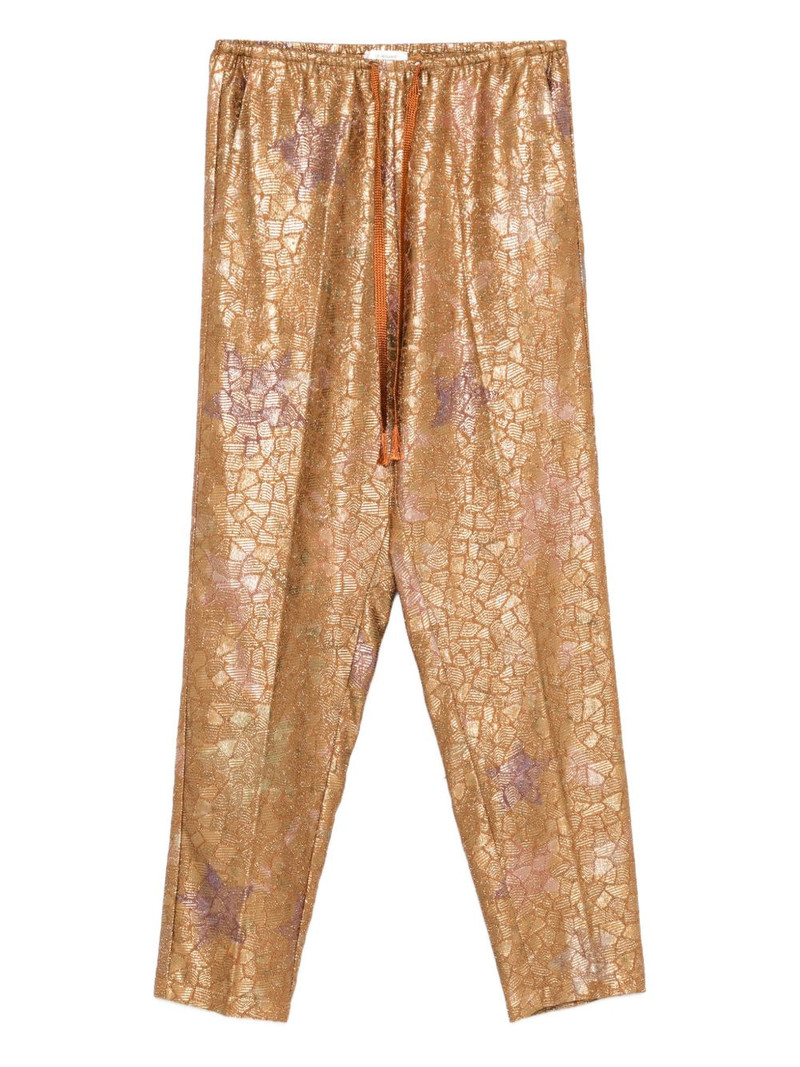 floral print drawstring trousers 1