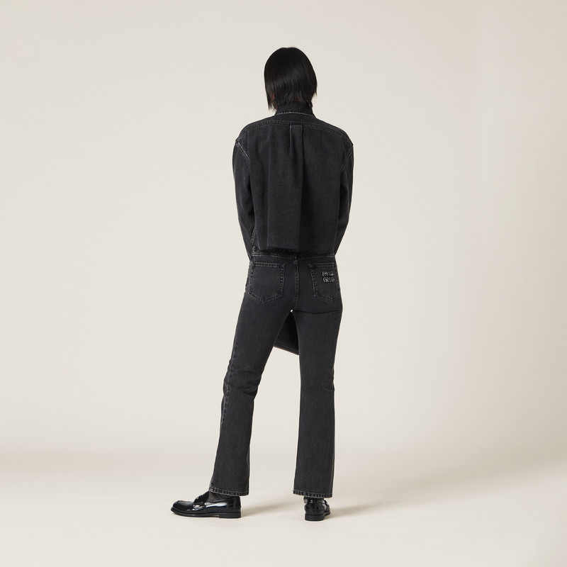 Miu Miu Black denim pants outlook
