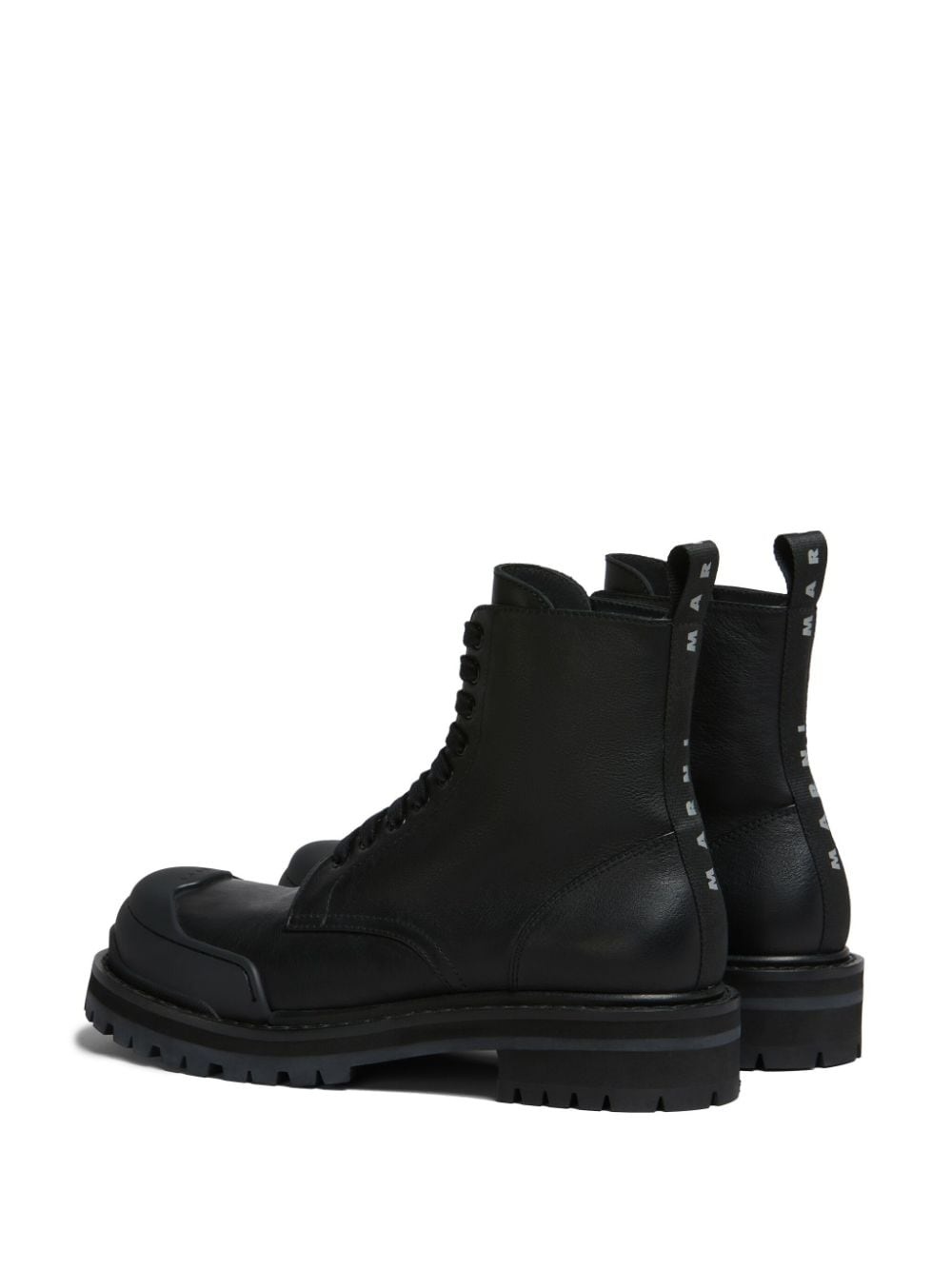 panelled toe combat boots - 3