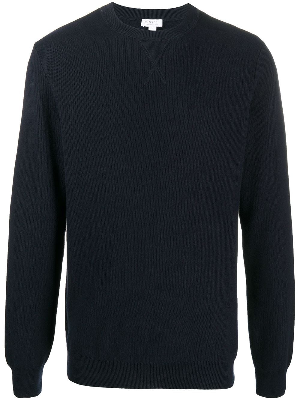 knitted crew neck jumper - 1