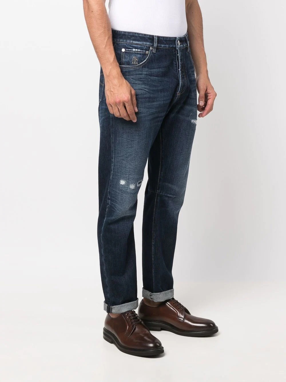 low-rise straight-leg jeans - 3