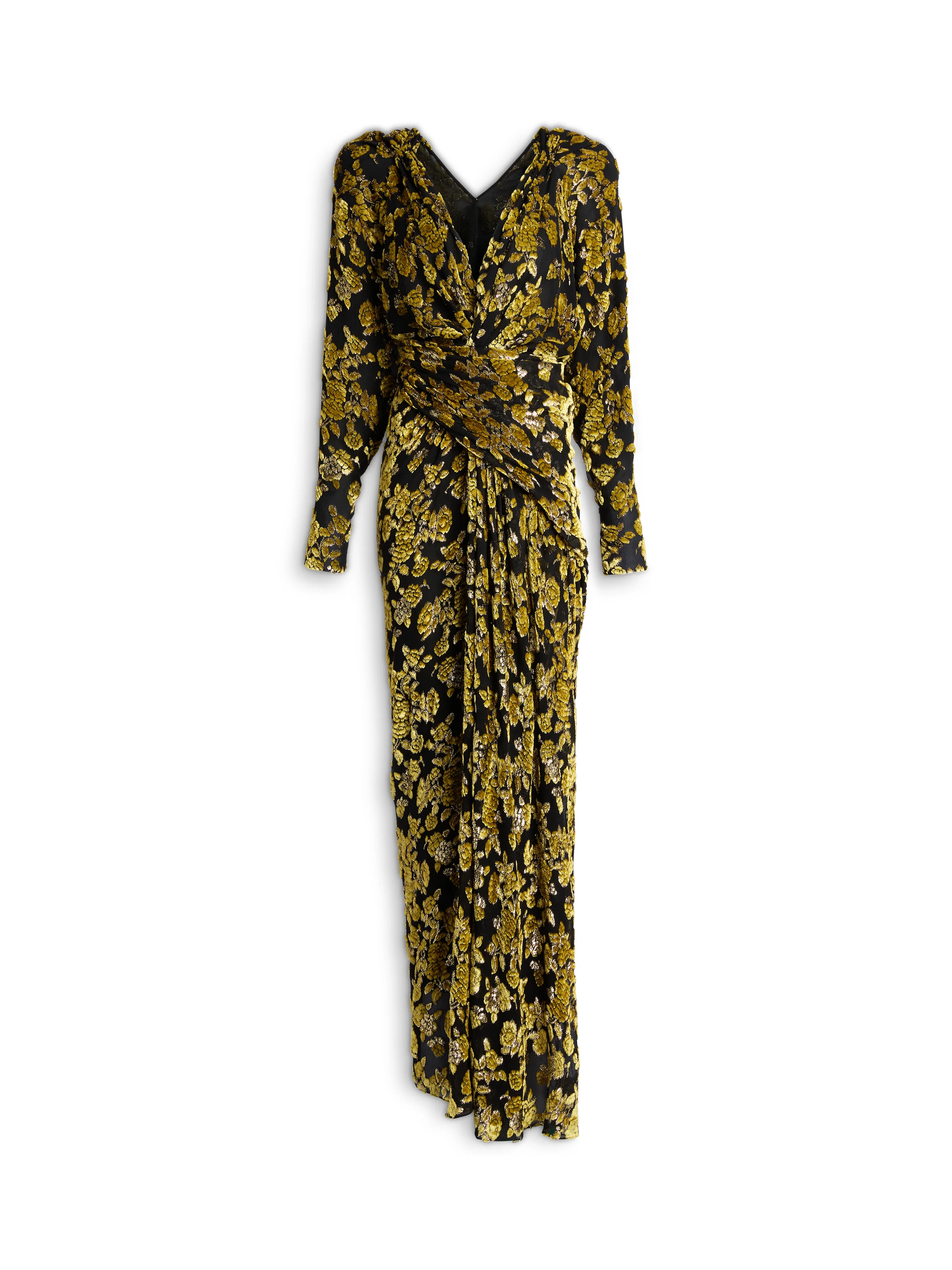Long velvet jacquard dress - 1