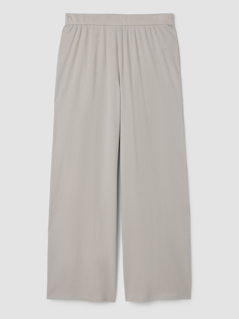 Ribbed Knit Wide-Leg Pant 1