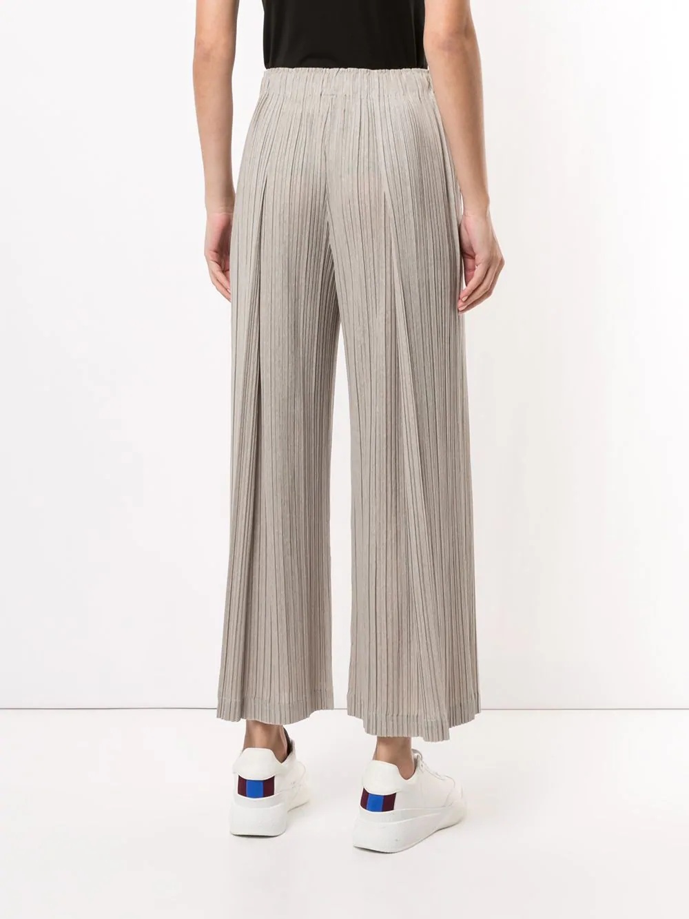 Ramie pleated cropped trousers - 4