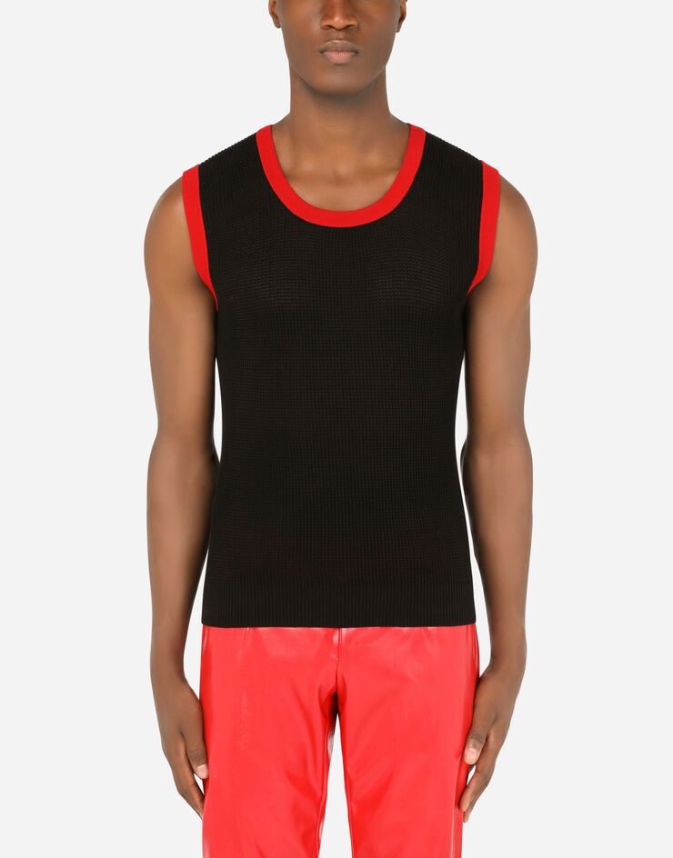 Mesh singlet with patch detailing - 1