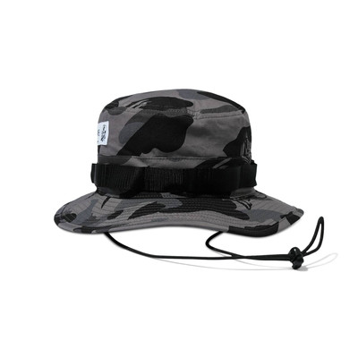 A BATHING APE® BAPE Ursus Camo Military Hat 'Black' outlook