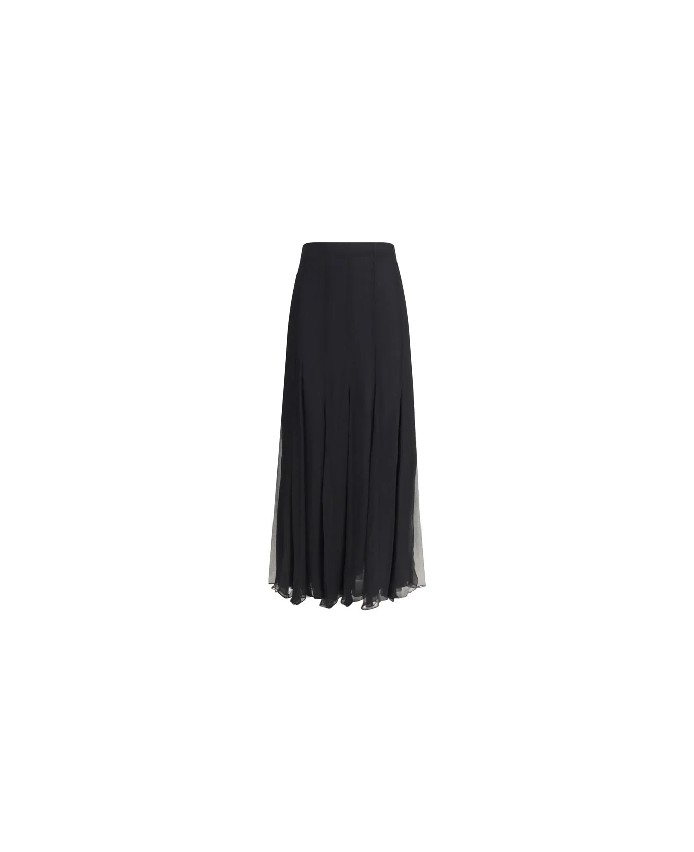 Silk Long Skirt - 1