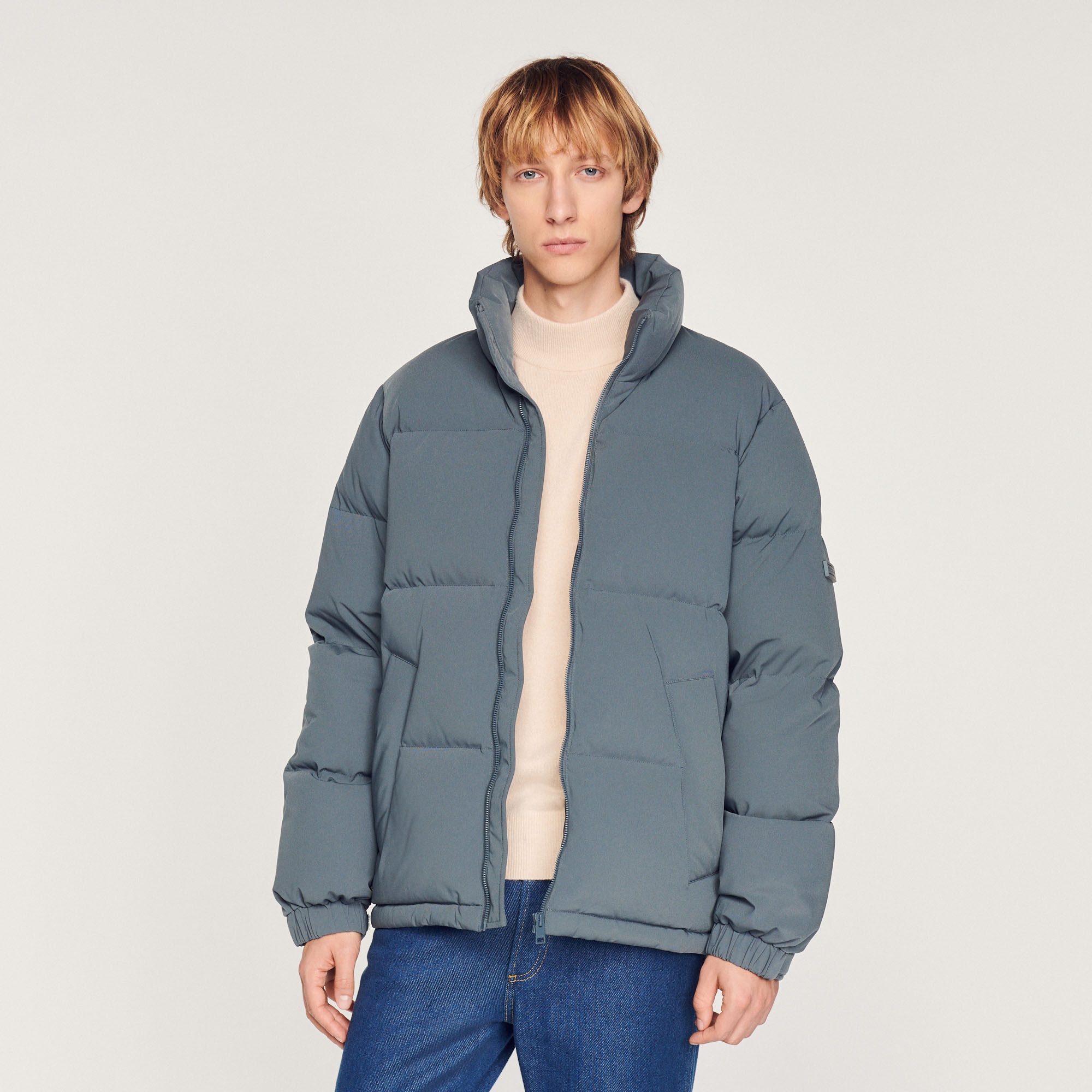 Oversized technical fabric padded jacket - 5