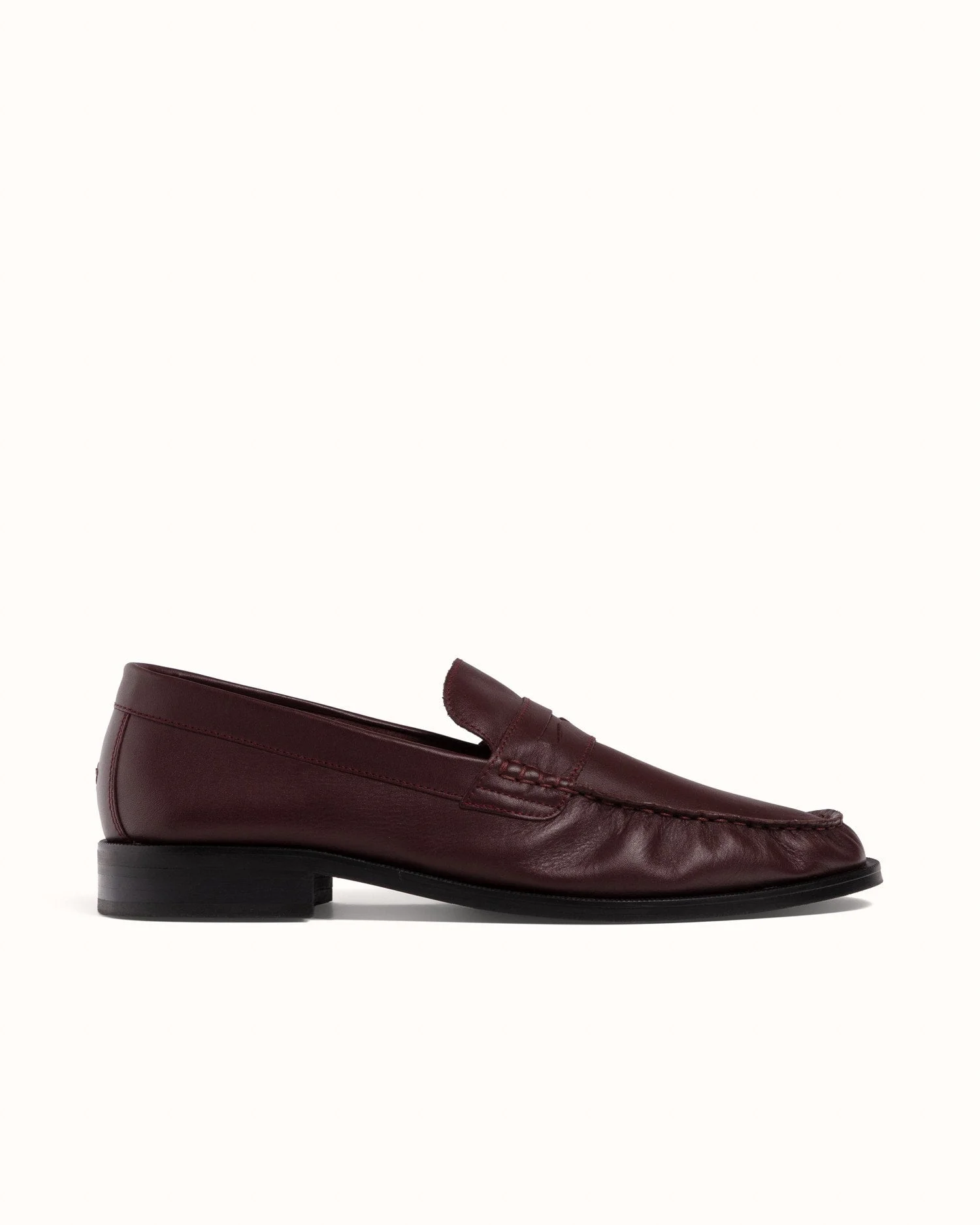 Ezra Burgundy Ruched Loafer - Men's - 1