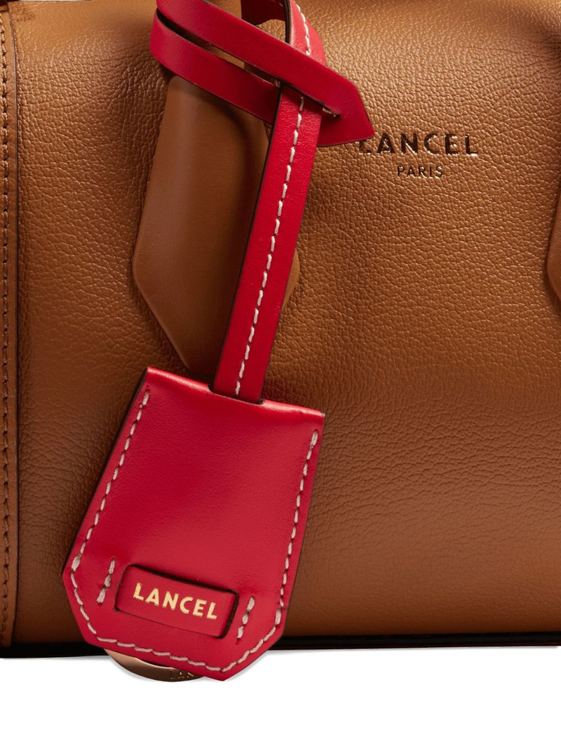 leather top-handle tote bag 4