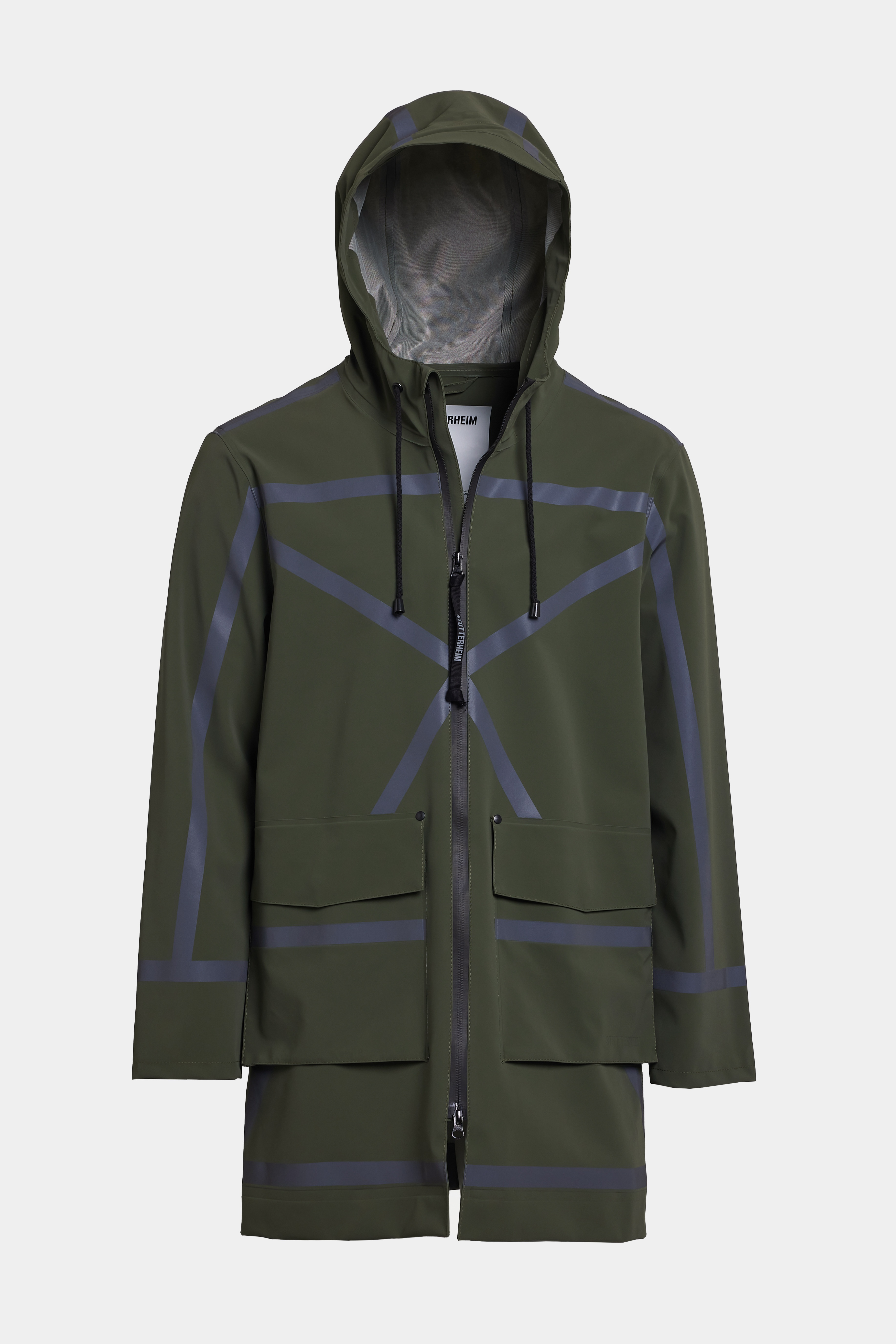 Stockholm Tape Matte Raincoat Green - 6