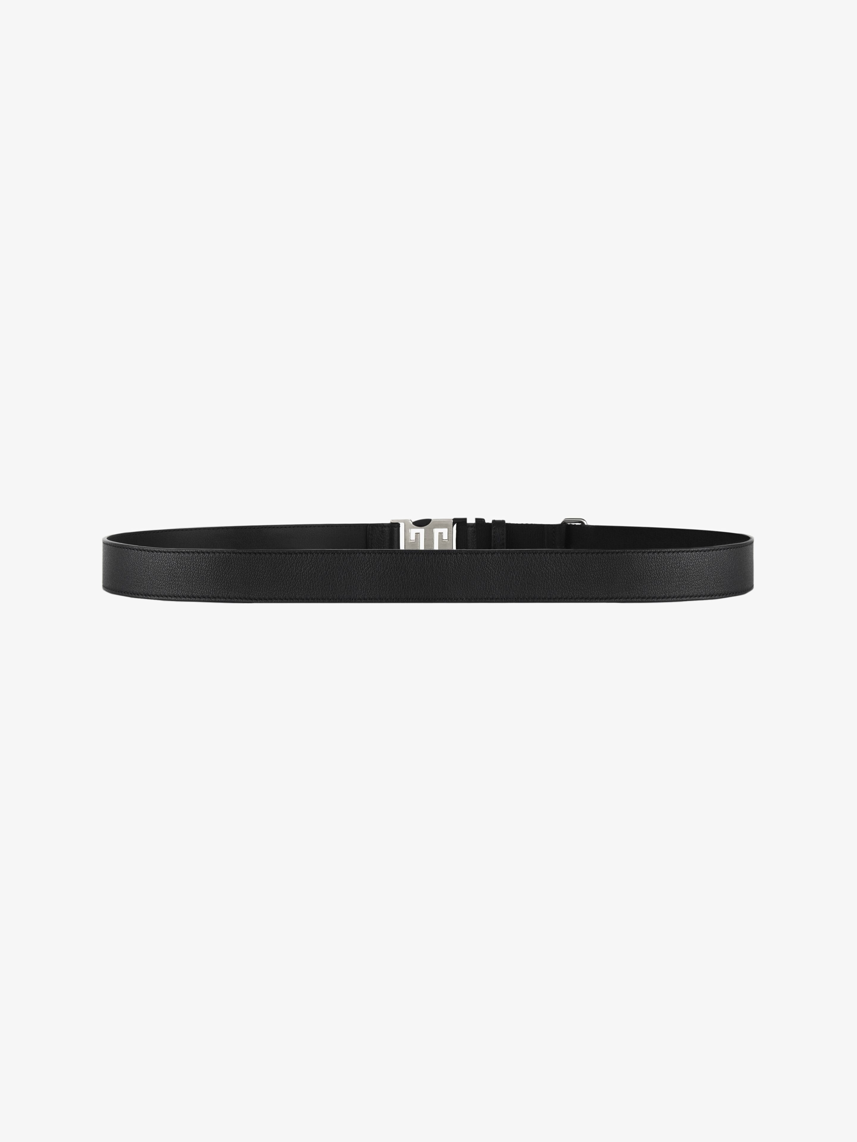 4G RELEASE BUCKLE BELT IN LEATHER AND WEBBING - 3