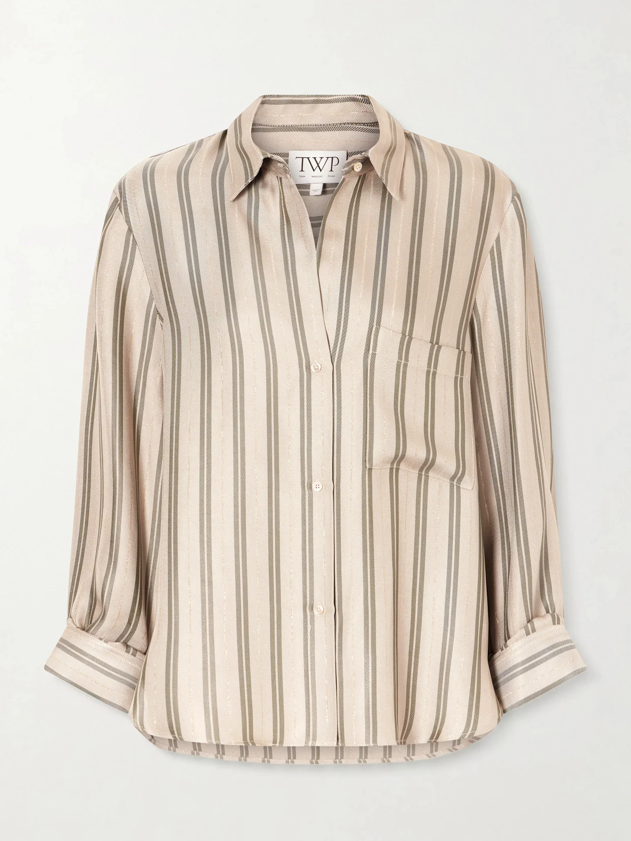 Striped Crepe Shirt - 1