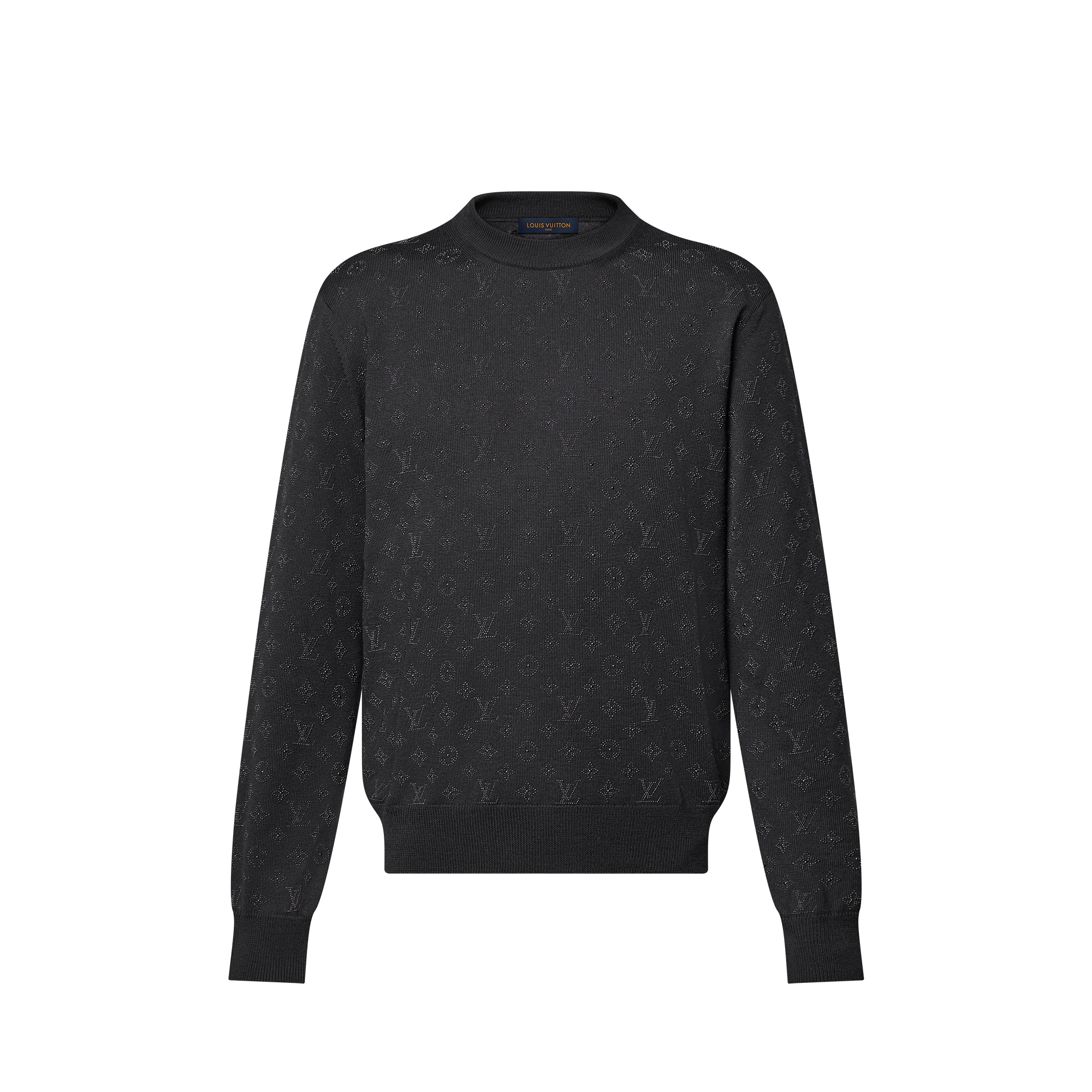 Monogram Embellished Wool Evening Crewneck - 1