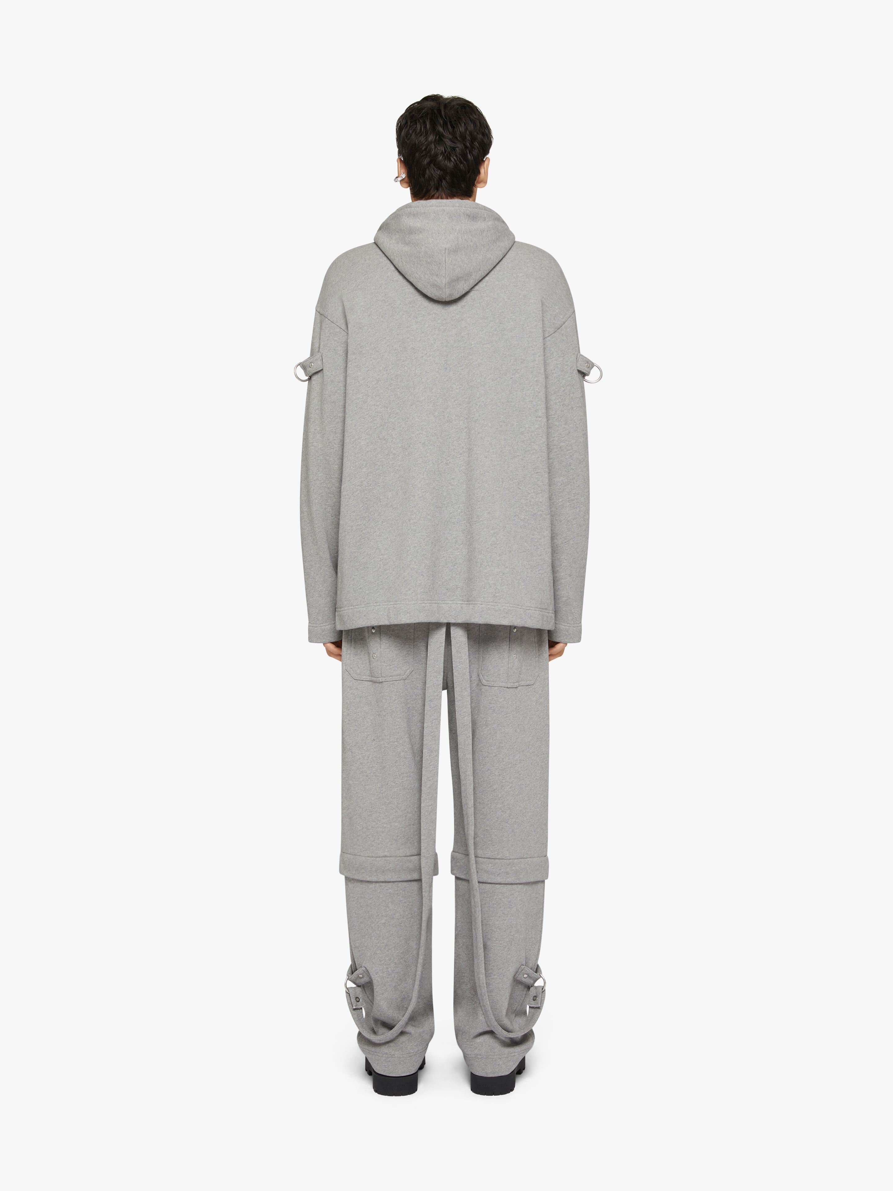 HOODIE IN FLEECE WITH METAL DETAILS - 4