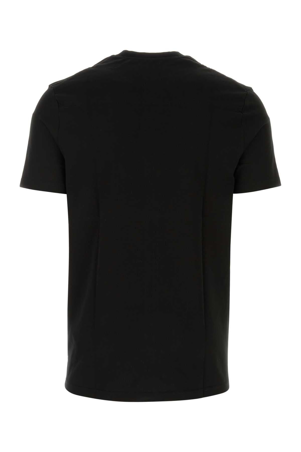 Jil Sander Men Black Cotton T-Shirt - 2