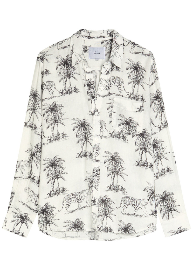 Rails Charlie Printed Linen-blend Shirt 1