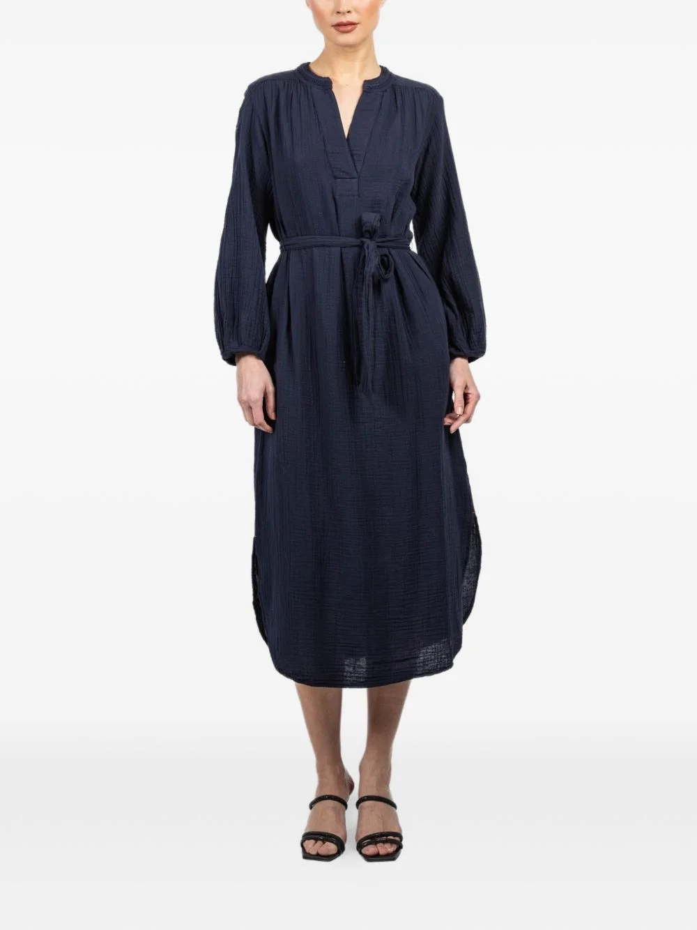 Josephine V-neck tie midi dress - 1