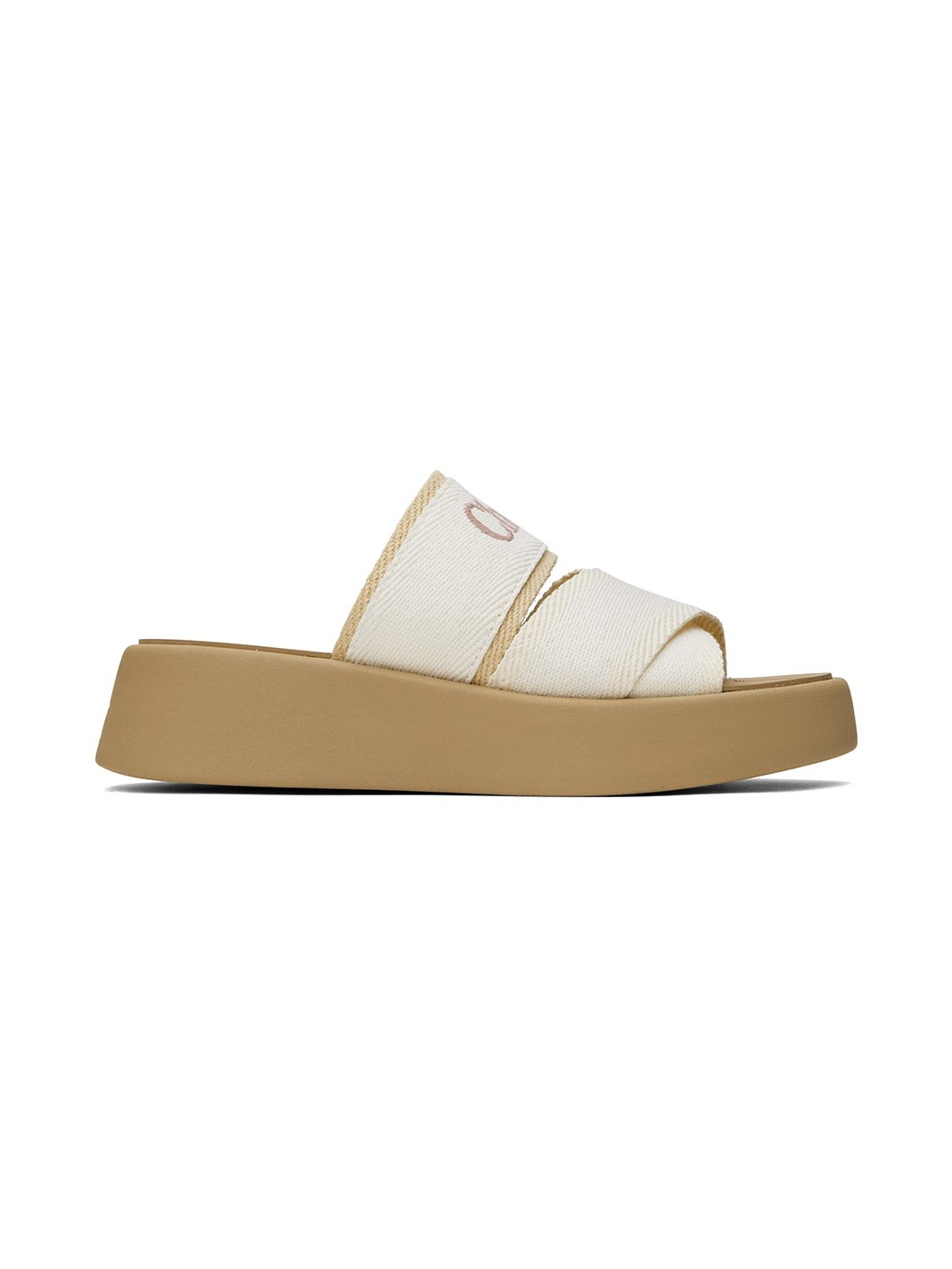 White Mila Slide Sandals - 1