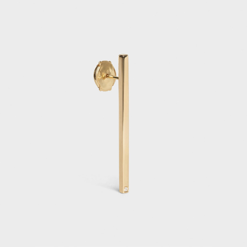 CELINE Celine Sentimental Straight Earring in Yellow Gold and Diamond outlook