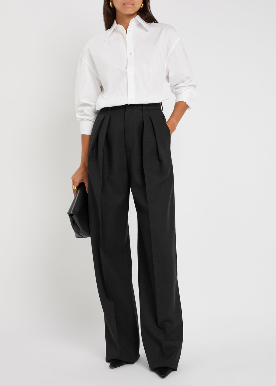 Yves Saint Laurent Wide-leg Wool Trousers - 4