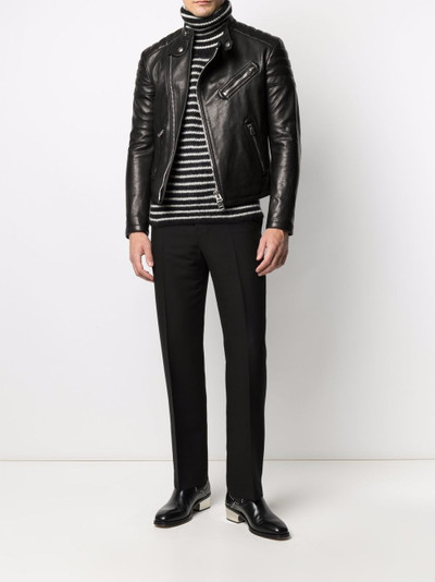 TOM FORD off-centre zip biker jacket outlook