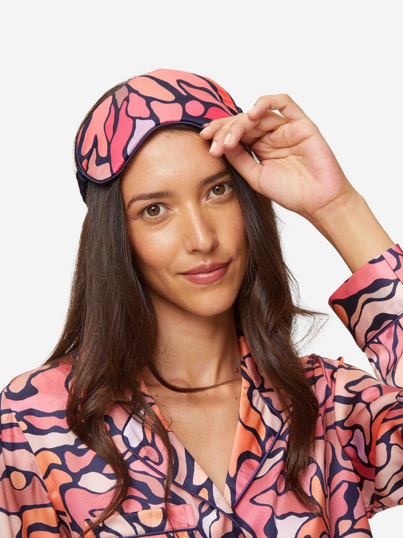 Derek Rose Eye Mask Brindisi 85 Silk Satin Multi outlook