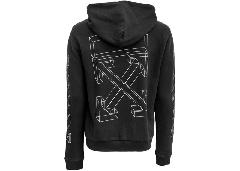 Off-White OFF-WHITE 3D Marker Diag Zip Up Hoodie Black/White outlook