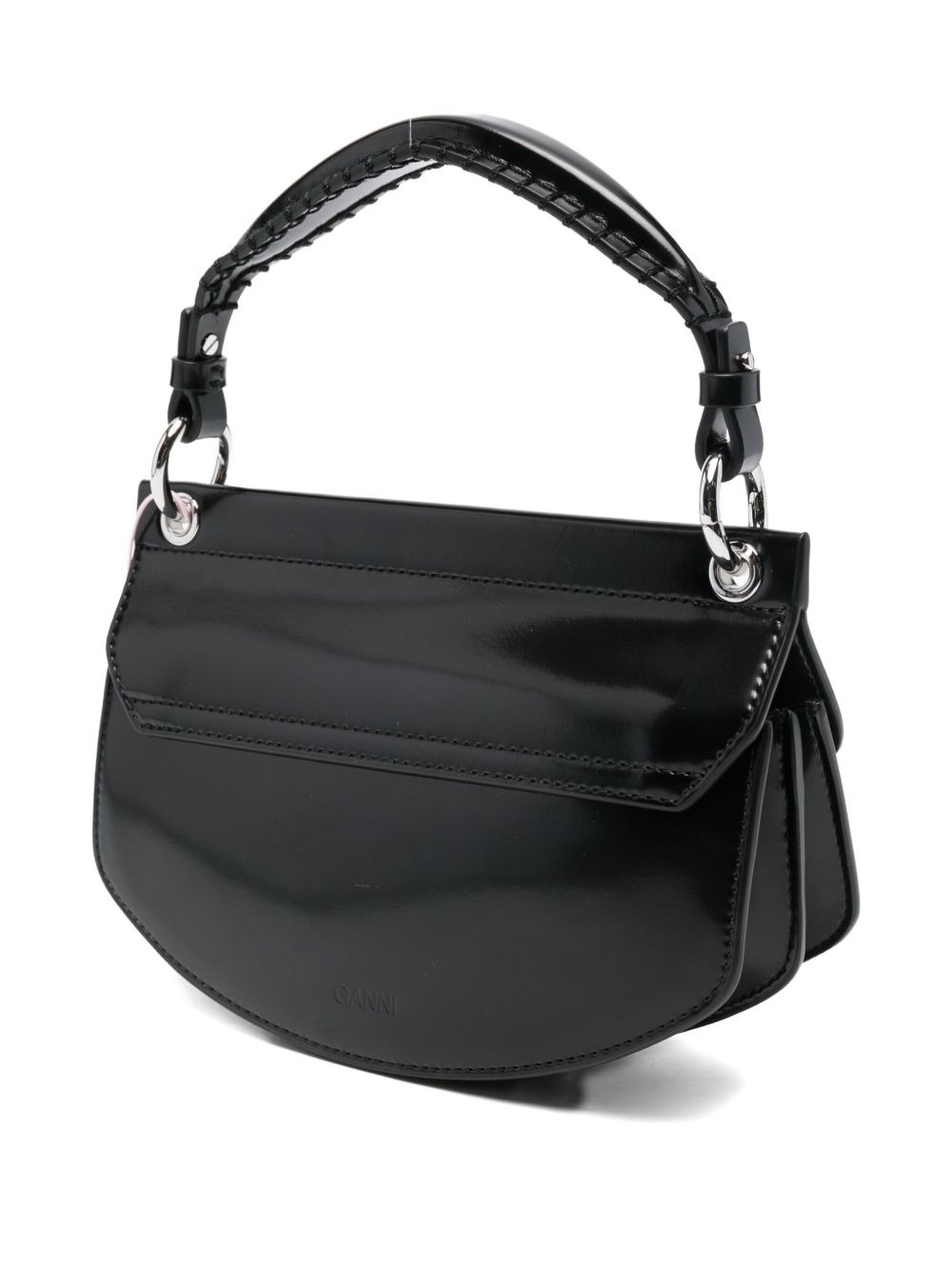 curved leather cross body bag - 2
