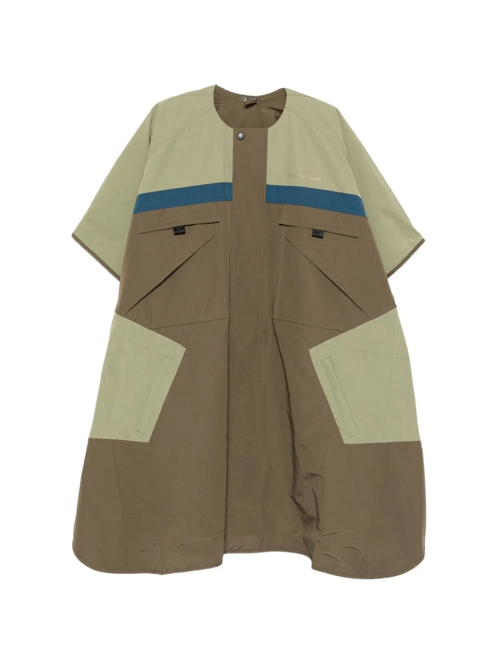 colour-block panelled coat - 1