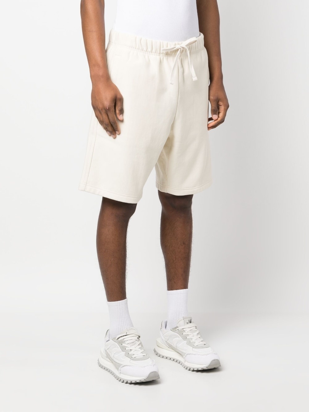 drawstring cotton-blend shorts - 3