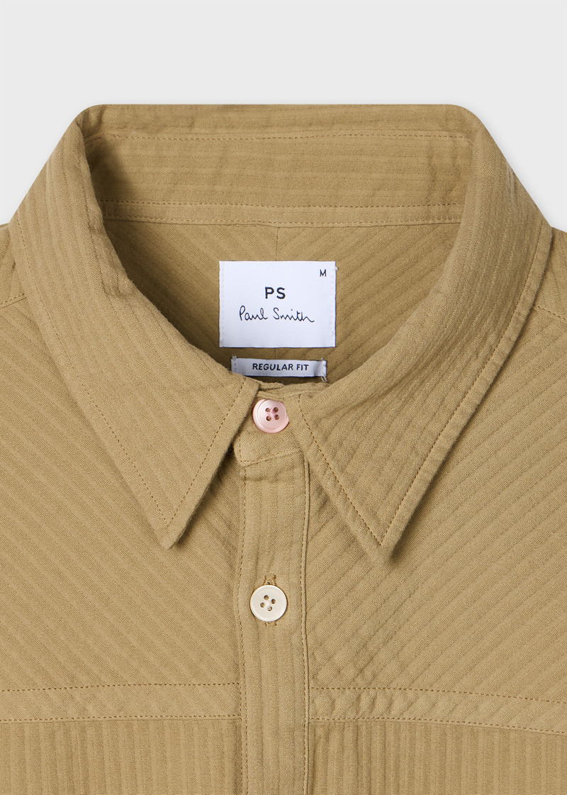 Paul Smith Tan Textured-Cotton Shirt outlook