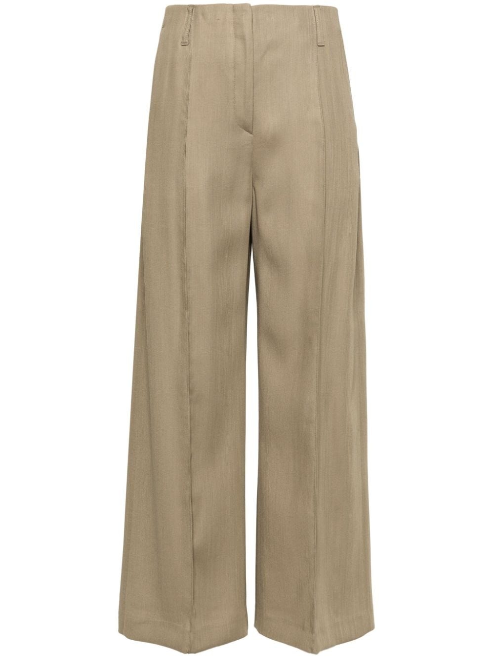 wide-leg wool-blend trousers - 1
