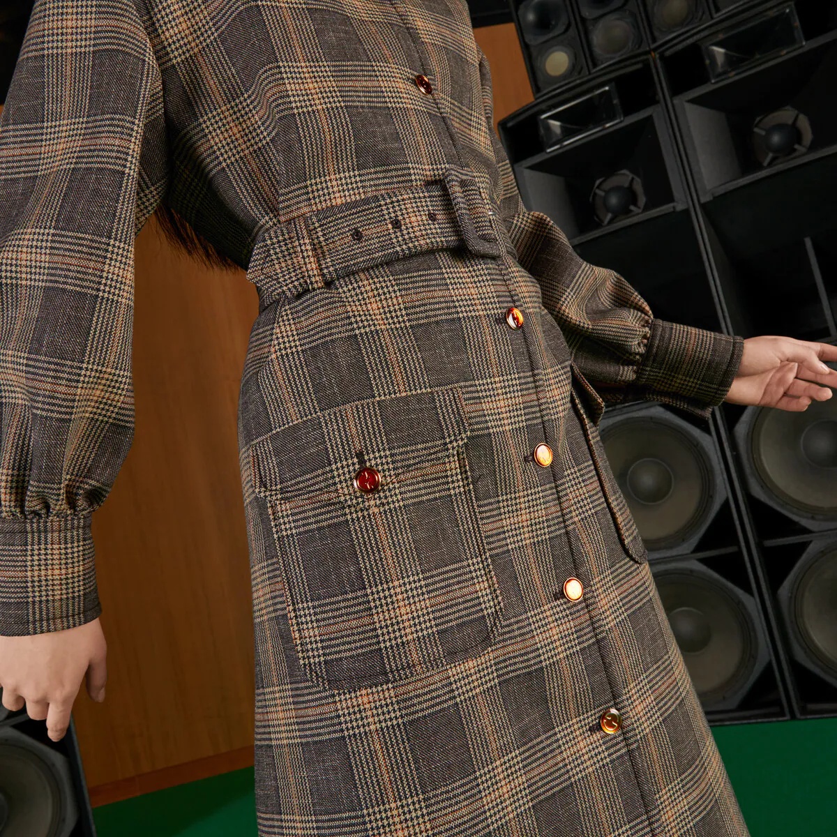 Prince of Wales wool cotton coat - 5
