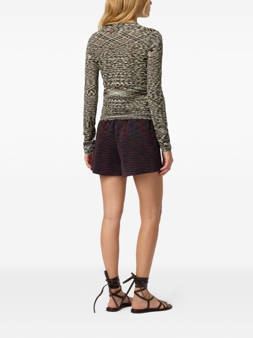 patterned wool-blend cardigan - 3