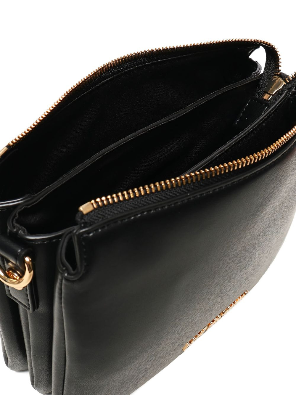 logo-plaque zip-fastening shoulder bag - 4
