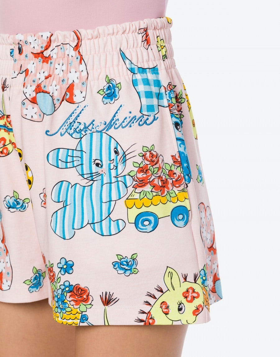 CALICO ANIMALS FLEECE SHORTS - 4