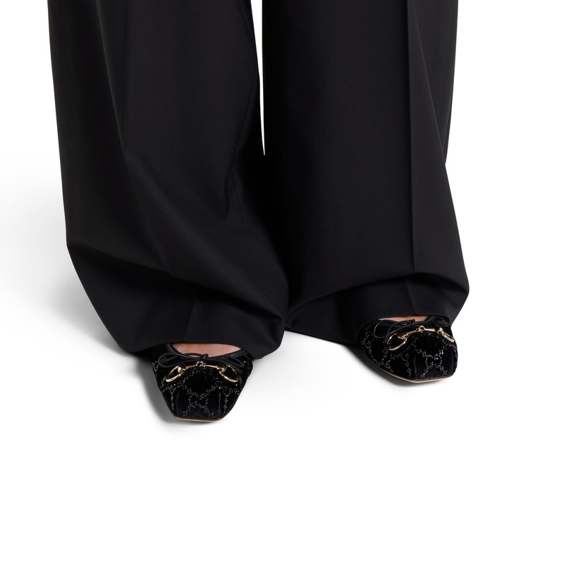 GUCCI Women's GG crystal Gucci Horsebit ballet flat outlook