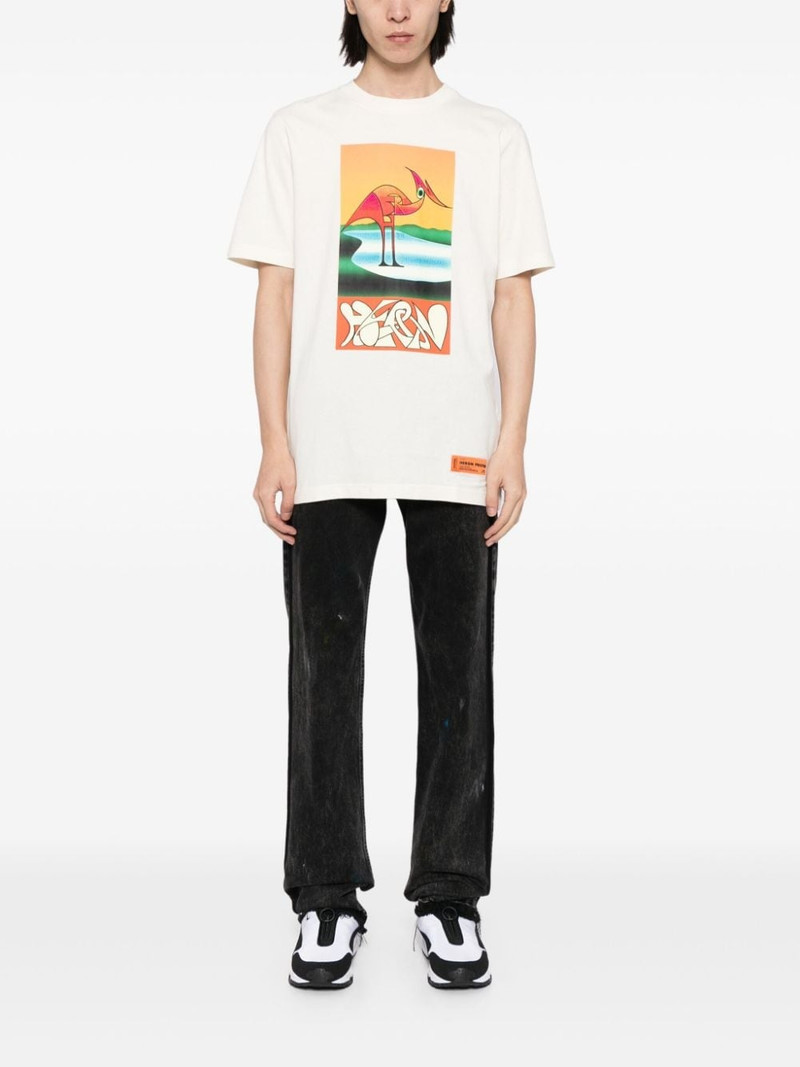 Heron Preston abstract heron-print T-shirt outlook