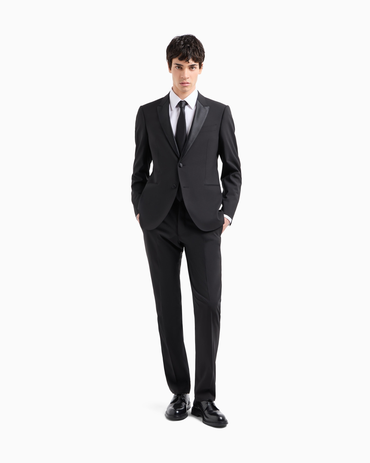 SLIM-FIT TUXEDO IN COMPACT, TWO-WAY STRETCH CANVAS - 2