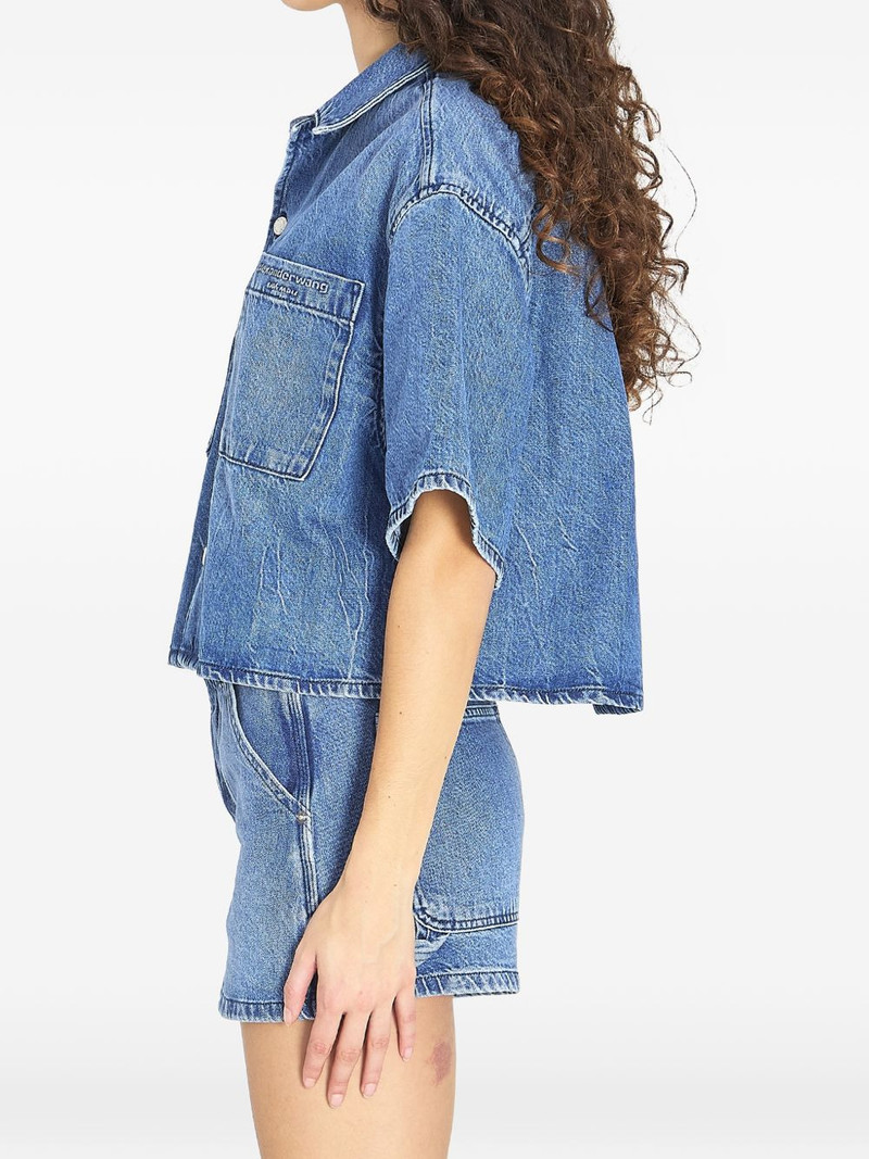 patch-pocket denim shirt 4
