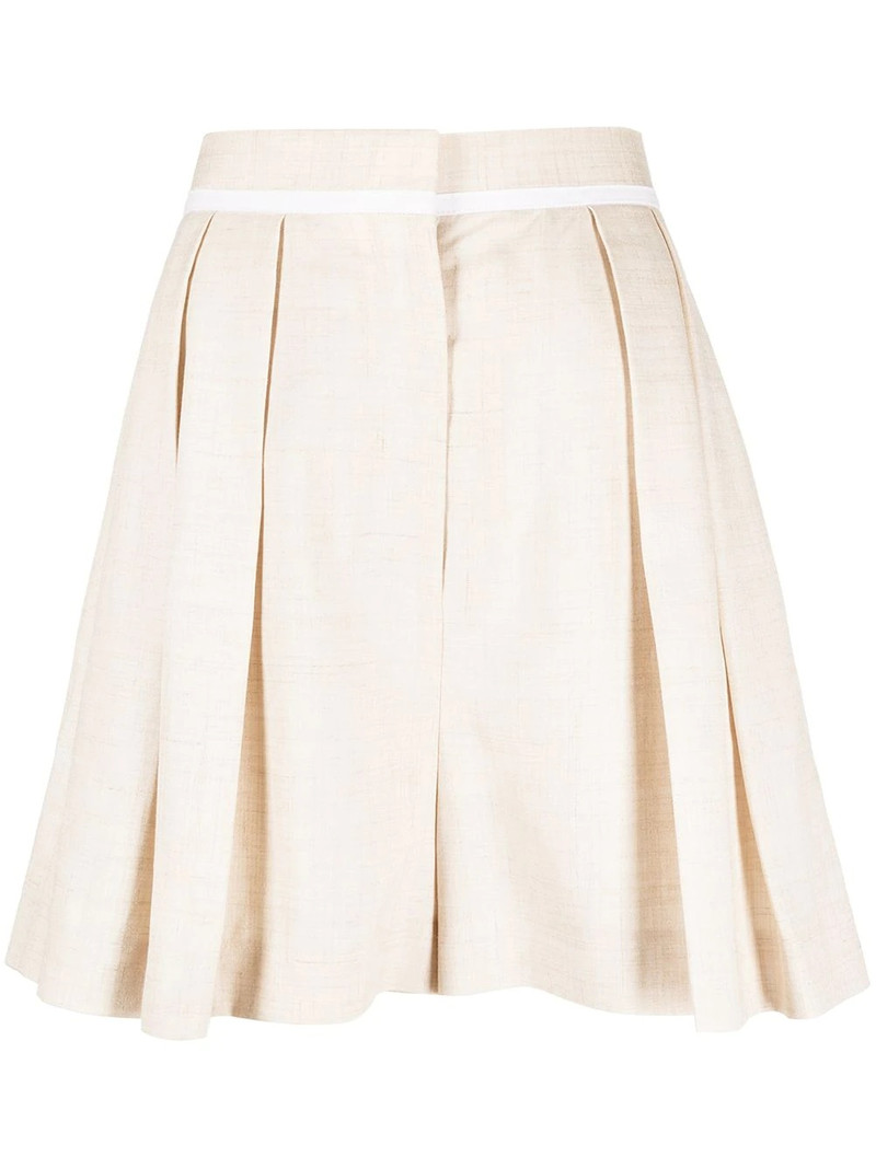 high-waist pleat-detail tailored shorts 1