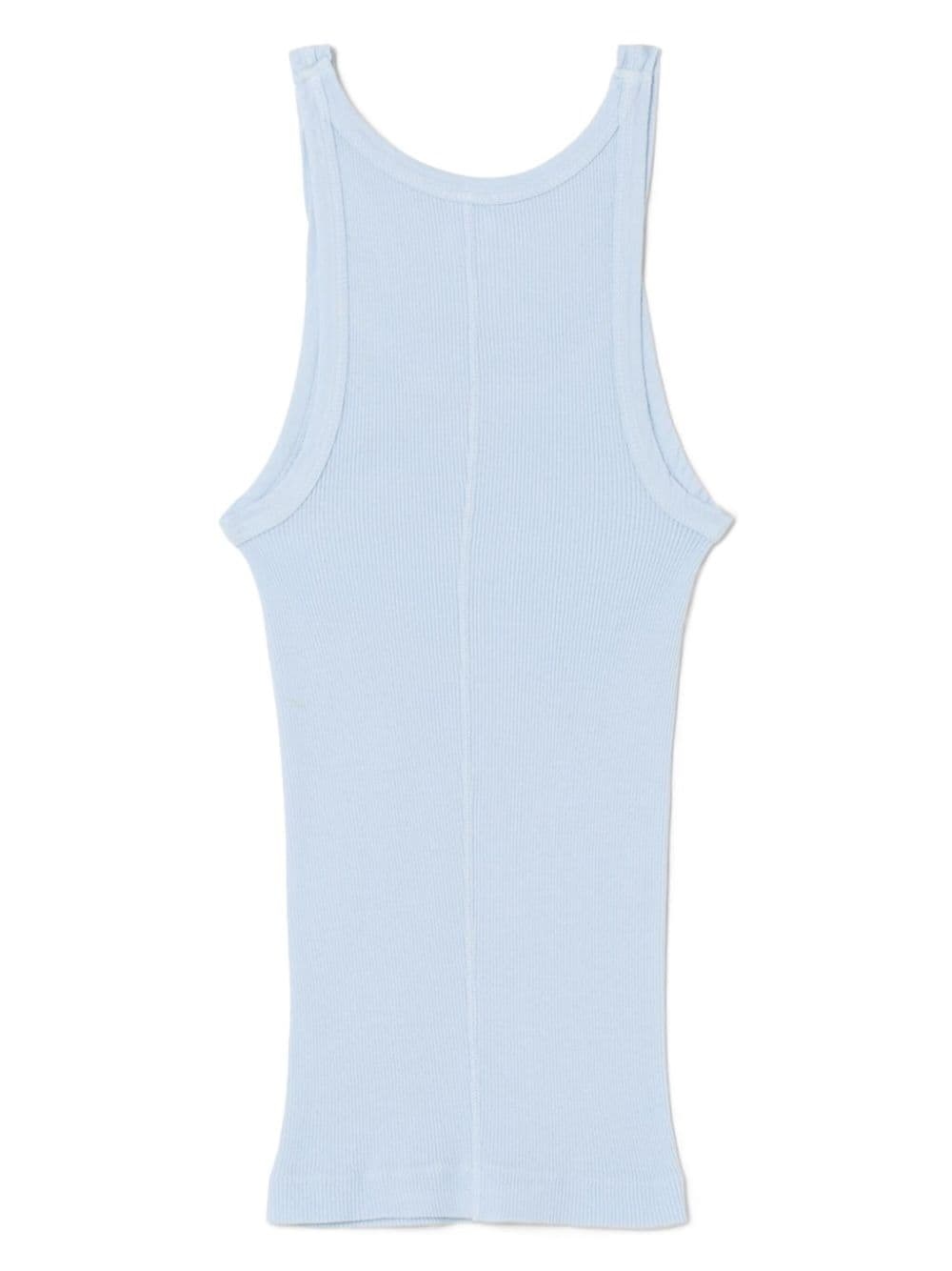 ribbed-knit cotton tank top - 2