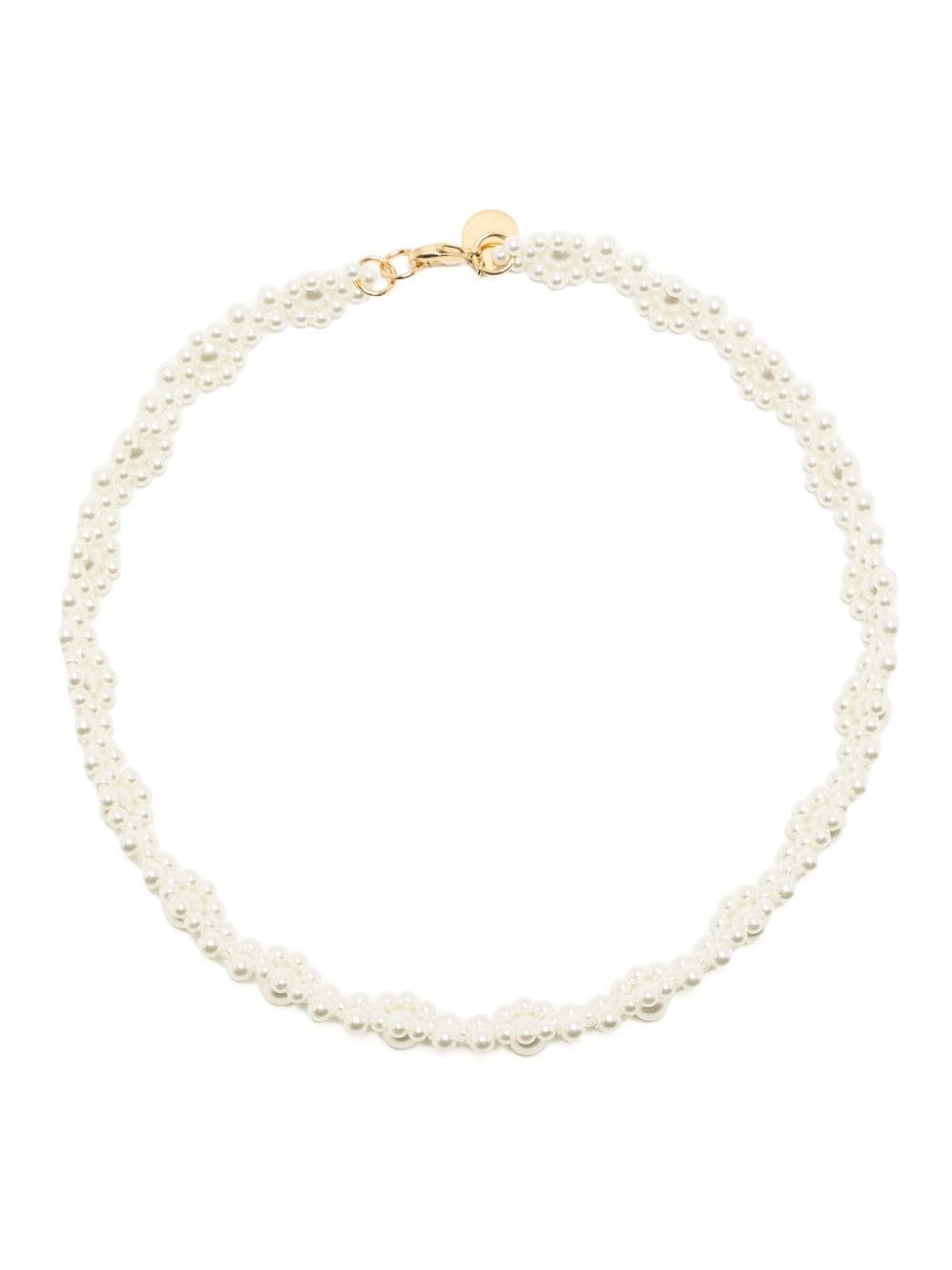 Daisy faux-pearl necklace - 1