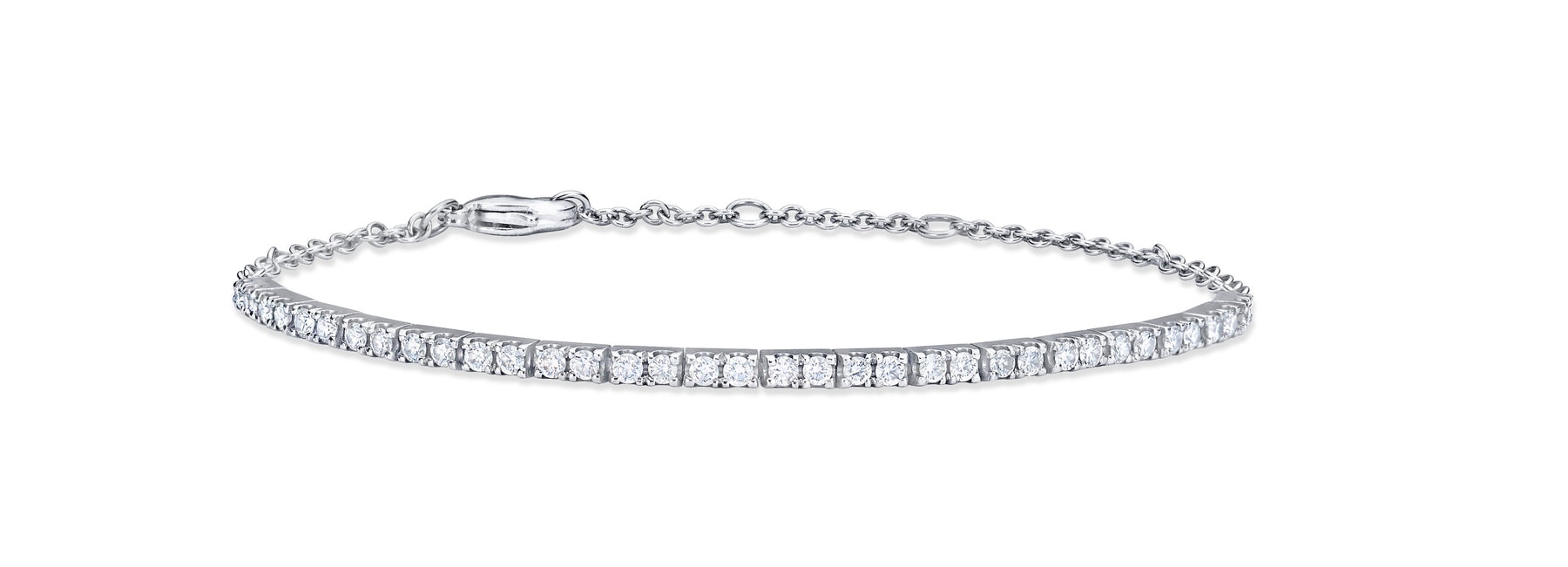 WHITE GOLD DIAMOND TENNIS BRACELET - 2