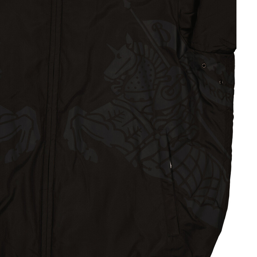 Burberry Black Equestrian Knight Design Printed Jacket - 7