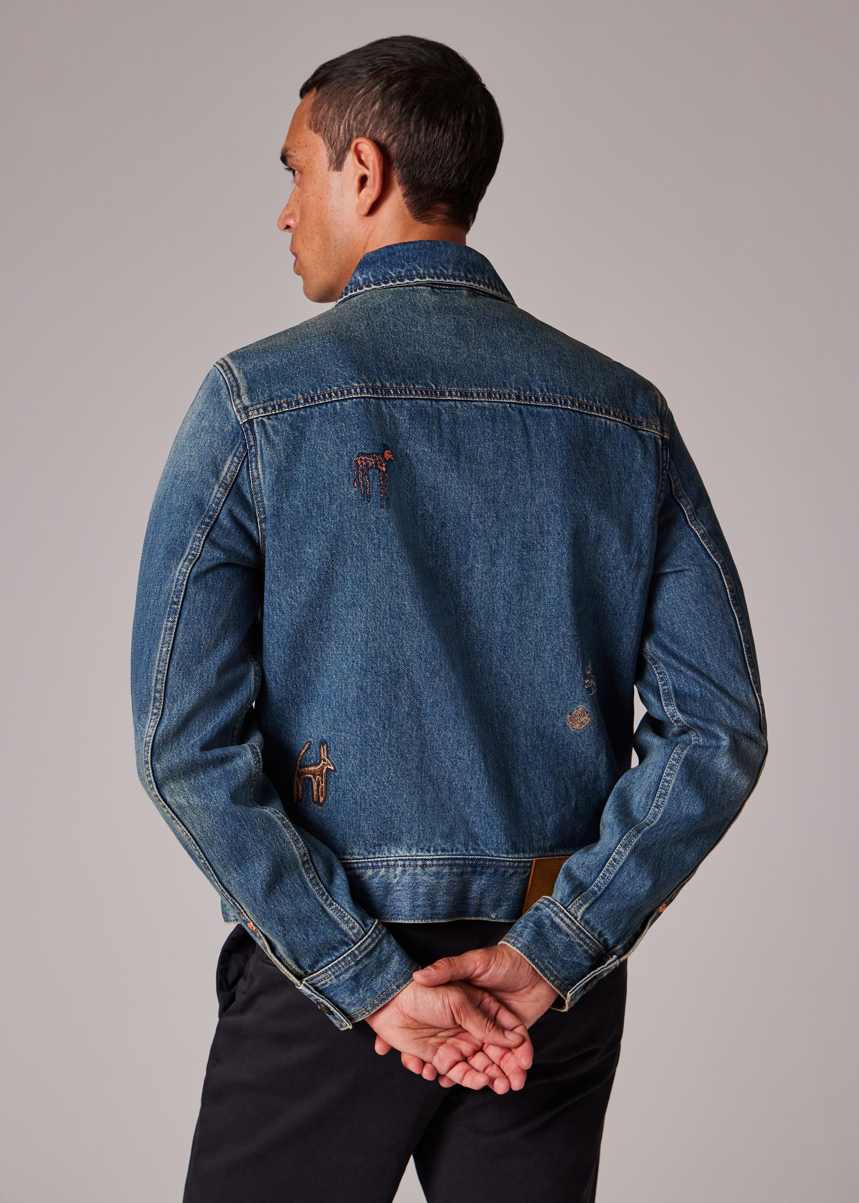 'Little Beasts' Embroidered Denim Jacket - 10