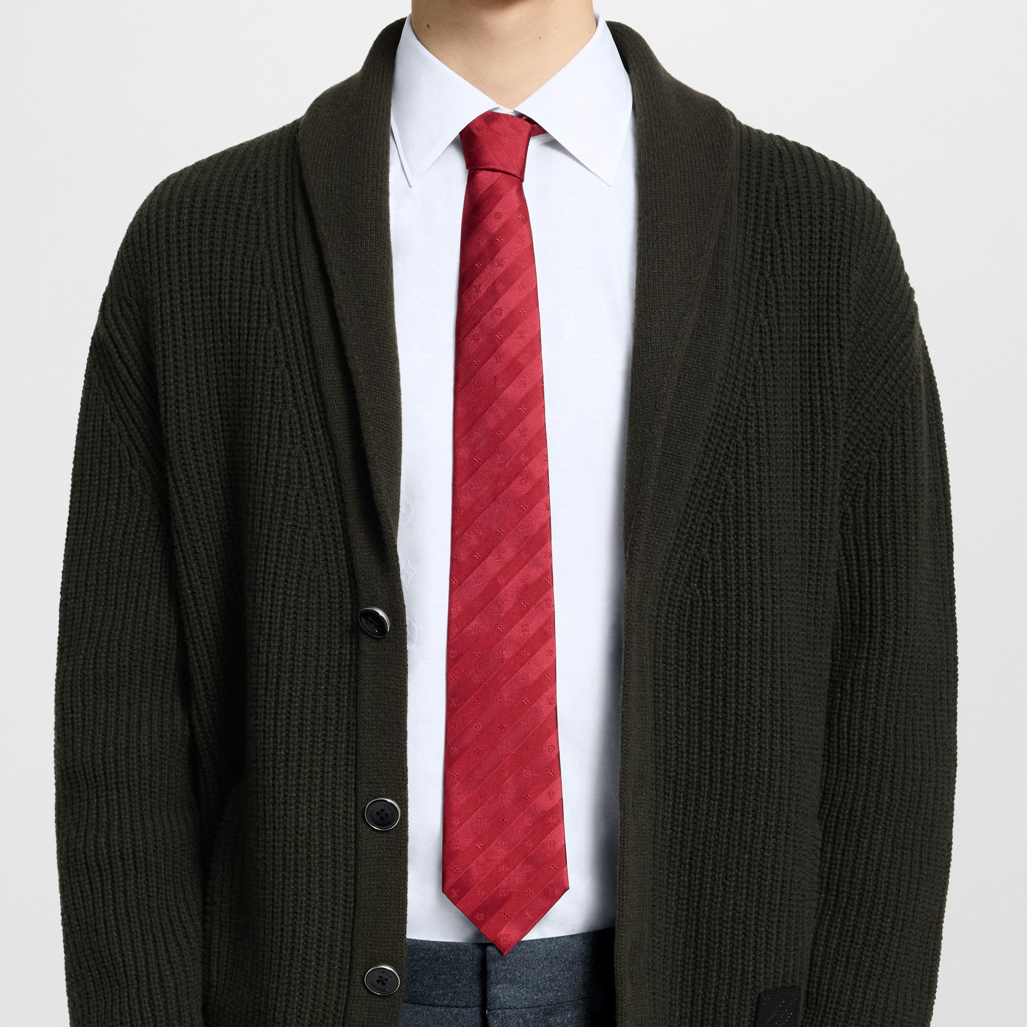 Monogram Stripy Tie - 6