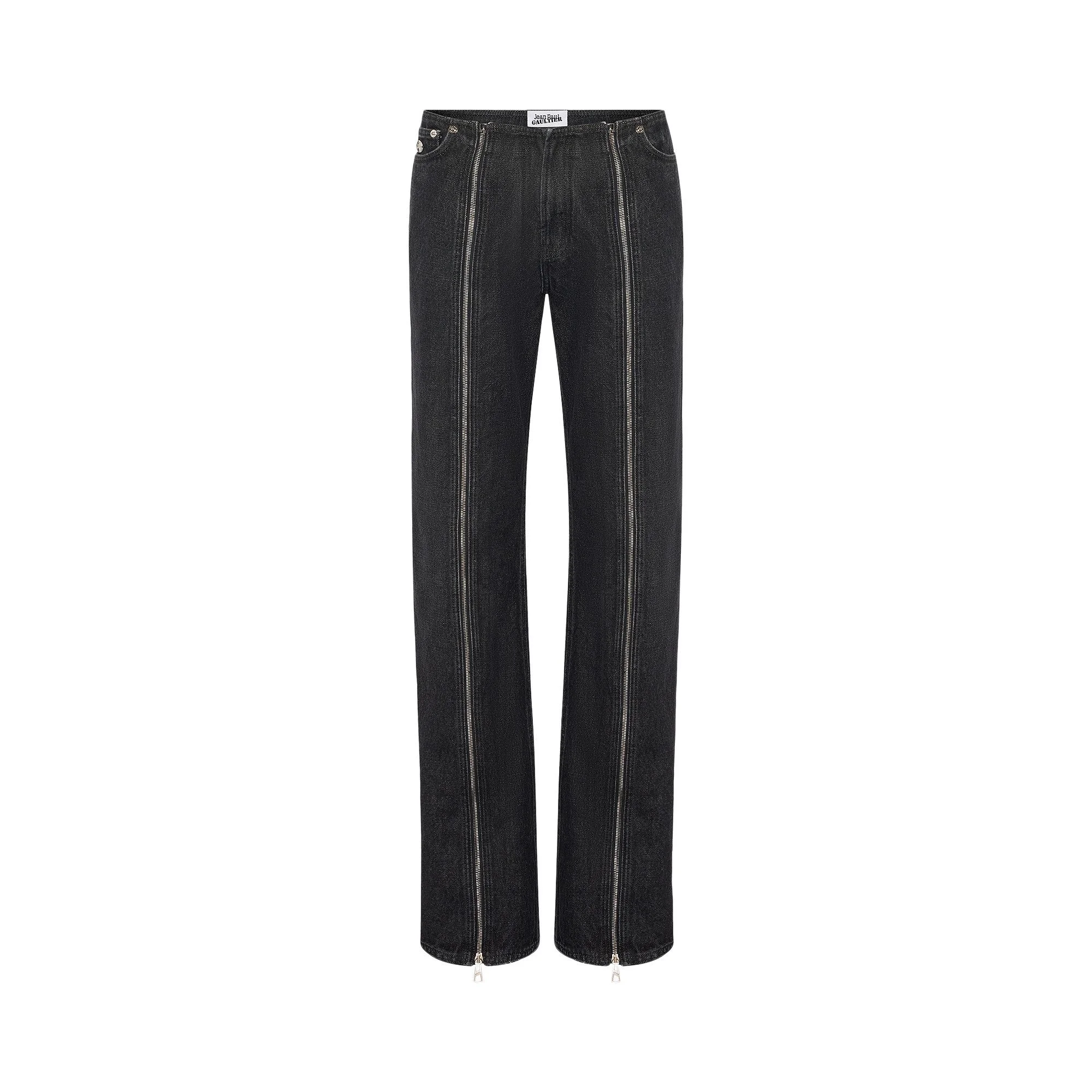 Jean Paul Gaultier Denim Front Zipped Trouser 'Black' - 1