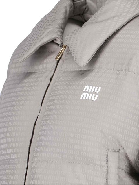 Miu Miu Women Logo Crop Down Jacket - 3